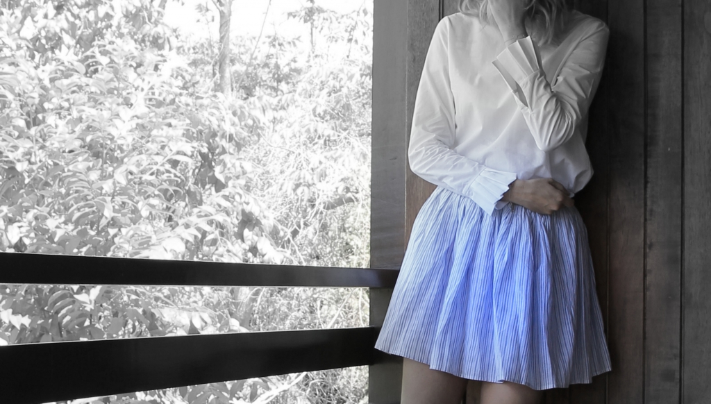 Petit Chemisier Superposé Noir Et Blanc Zara - Occasion Très Bon état - Manches Courtes