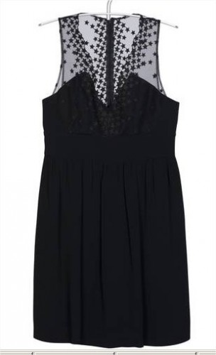 shopping,blog mode,sandro,robe dentelle étoiles noir