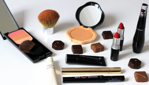 la maison du chocolat,blog beauté,rehausseur visage trio shiseido,soin correcteur yeux ibuki shiseido,compact naturel perfecteur shiseido,they're real push up liner benefit,grandiôse lancôme,mascara grandiôse lancôme,correcteur de teint soyeux shiseido,eclat minute clarins,ruby woo mac,russian red mac