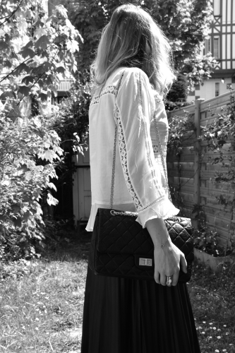 magali pascal,garcia jeans,pleated skirt,jupe plissée cuir,blog mode,vanessa bruno,isabel marant,2.55 chanel