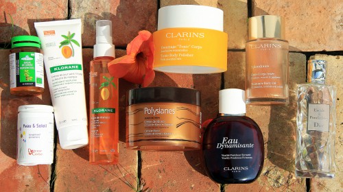 blog beauté,clarins,polysianes,klorane,dior,gommage tonic corps clarins,huile corps irisée clarins,crème de monoï polysianes,huile de mangue klorane,crème de jour sans rinçage au beurre de mangue klorane,eau dynamisante clarins,eau de parfum escale à pondichéry diorcomplément alimentaire pea,gélules queue de cerise