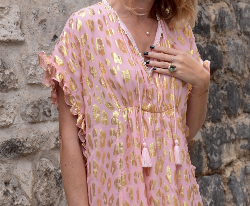 manoush,blog mode,caftan lame plage rose manoush,k jacques,lancel,vanessa bruno,jimmy fairly