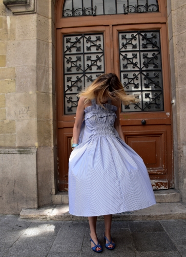 comptoir des cotonniers,carven,blog mode,karine arabian,robe smockée