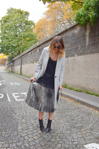 zara,manteau long gris,blog mode