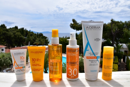 solaires,blog beauté,crème solaire anti rides visage clarins,crème solaire korres,crème solaire a-derma,a-derma protect ah lait réparateur après-soleil,spray solaire huile embellissante  clarins,crème solaire anti-rides haute protection clarins,soin après soleil réparateur visage et décolleté clarins,après soleil,protect ac - spf 50+  a-derma protect