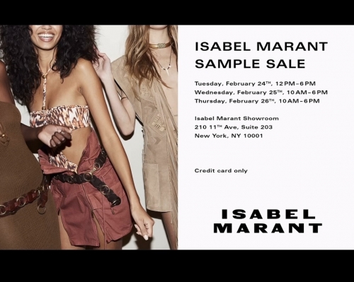 vente presse isabel marant,blog mode,blog bons plans,isabel marant sample sale new york february 2026