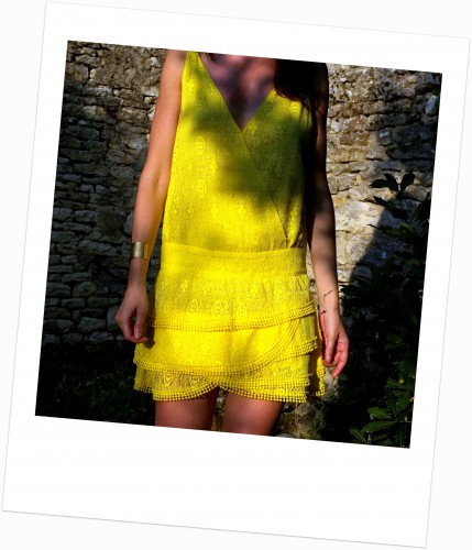 ba&sh,robe delphine ba&sh,robe dentelle jaune ba&sh,blog mode