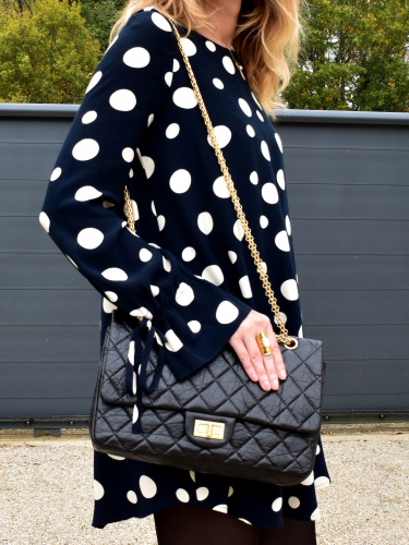 robe pois zara,zara,chanel,blog mode,jimmy choo,apc,movel shoes,2.55 chanel