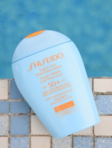 expert solaire lait protecteur spf50 peaux sensibles wetforce shiseido,shiseido,blog beauté,protection solaire shiseido